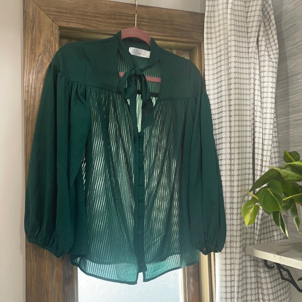 Green blouse
